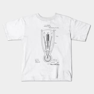 Electric Arc Lamp Vintage Patent Hand Drawing Kids T-Shirt